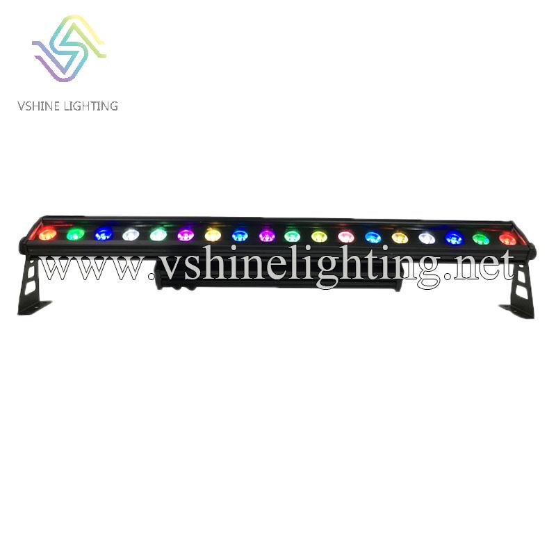 QT-WL618P-B Outdoor 18PCS RGBWAUV 6in1 LED Bar Light Wall Washer Pixel Control
