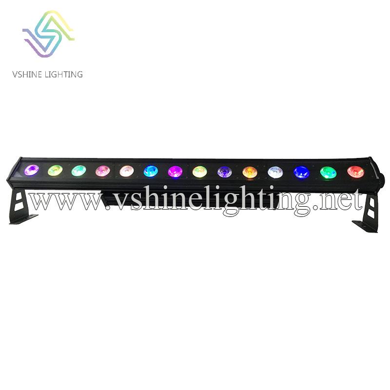 QT-WL614P-B Outdoor 14PCS RGBWAUV 6in1 LED Bar Light Wall Washer Pixel Control